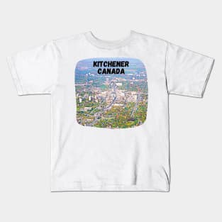 Kitchener Canada Skyline Painting Kids T-Shirt